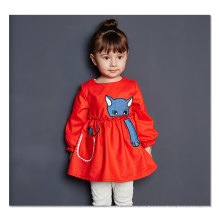 77315 Venta al por mayor de Baby Red Dress para Spring Children Clothes Girls